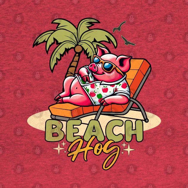 Summer Beach Pig by alcoshirts